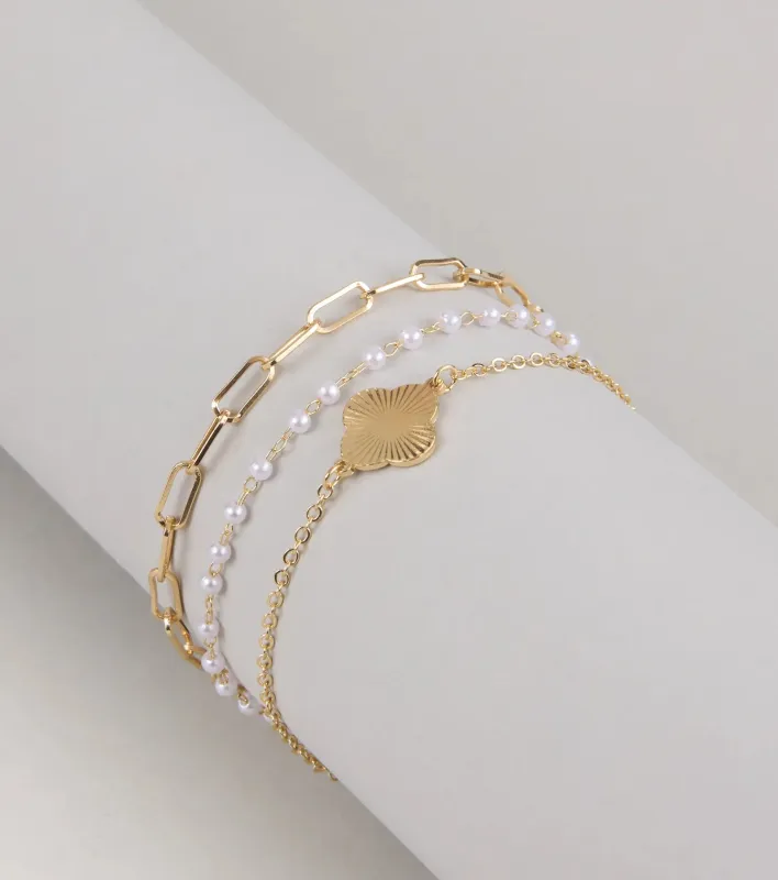 Lucky Layers Pearl Bracelet Set sold by Windsor