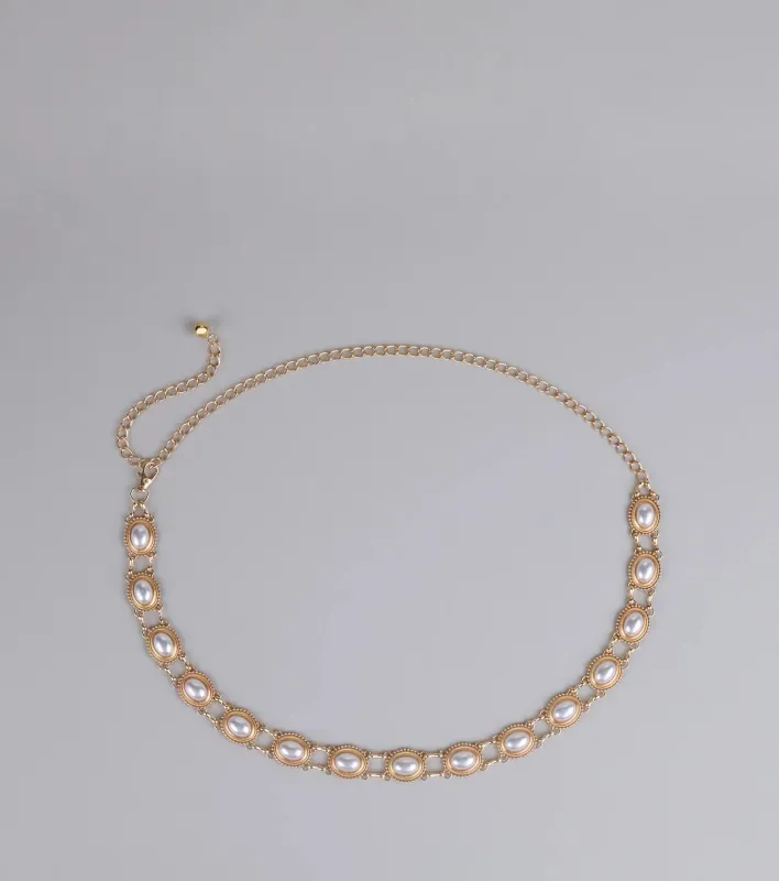 Glam Intentions Pearl Chain Belt sold by Windsor