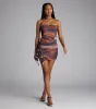 Sunset Sizzle Cutout Mini Dress sold by Windsor