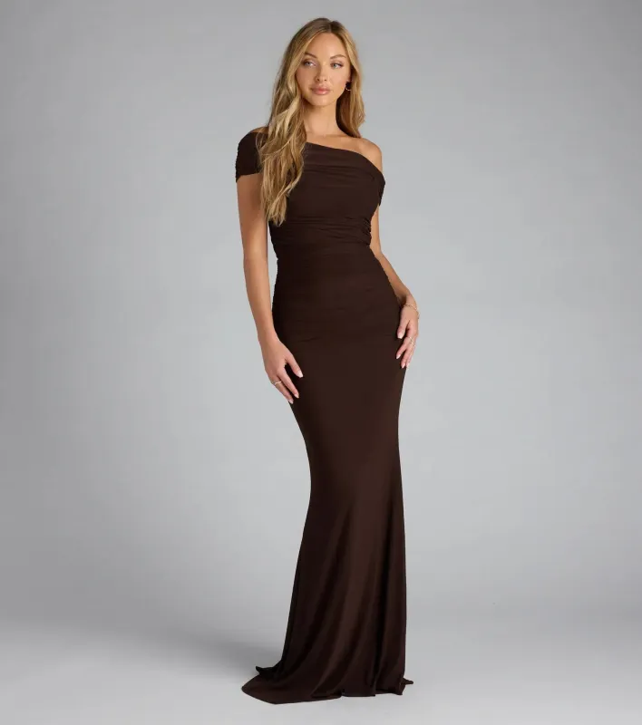 Ashlynn Off-Shoulder Mermaid Formal Dress sold by Windsor