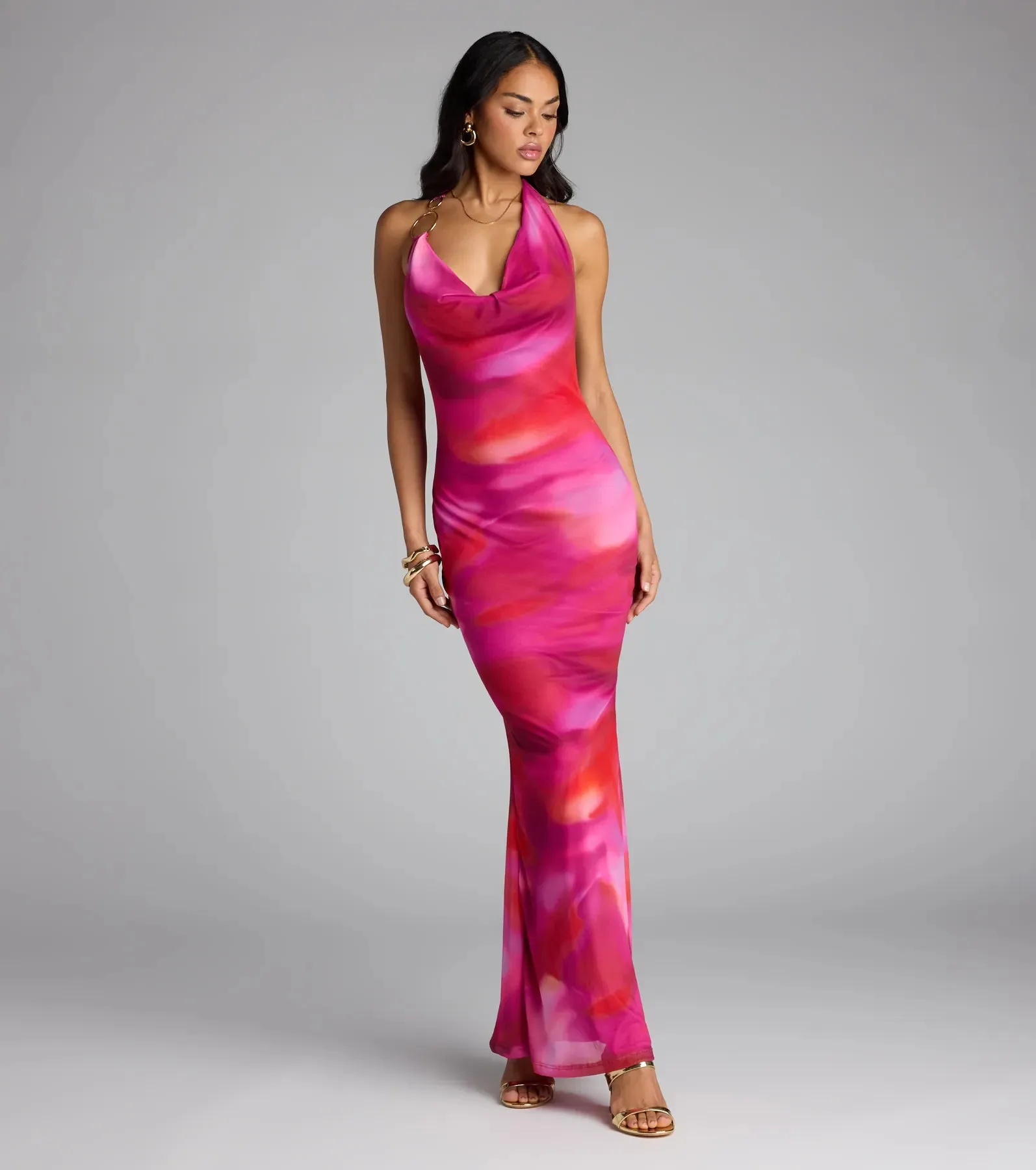 Turn Heads Tie-Dye Open Back Maxi Dress sold by Windsor