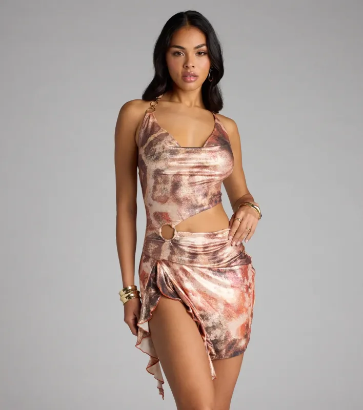 Glow Mode Activated Leopard Mini Dress sold by Windsor