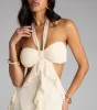Ruffle and Ready Chiffon Halter Maxi Dress sold by Windsor