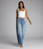 Tied Up in Denim Bow Mid-Rise Denim Jeans sold by Windsor