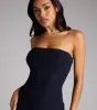 Sparkle Plans Glitter Knit Midi Tube Dress sold by Windsor
