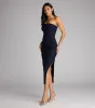 Sparkle Plans Glitter Knit Midi Tube Dress sold by Windsor