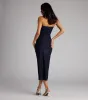 Sparkle Plans Glitter Knit Midi Tube Dress sold by Windsor