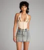 Charming Drama Plunge Halter Corset Top sold by Windsor
