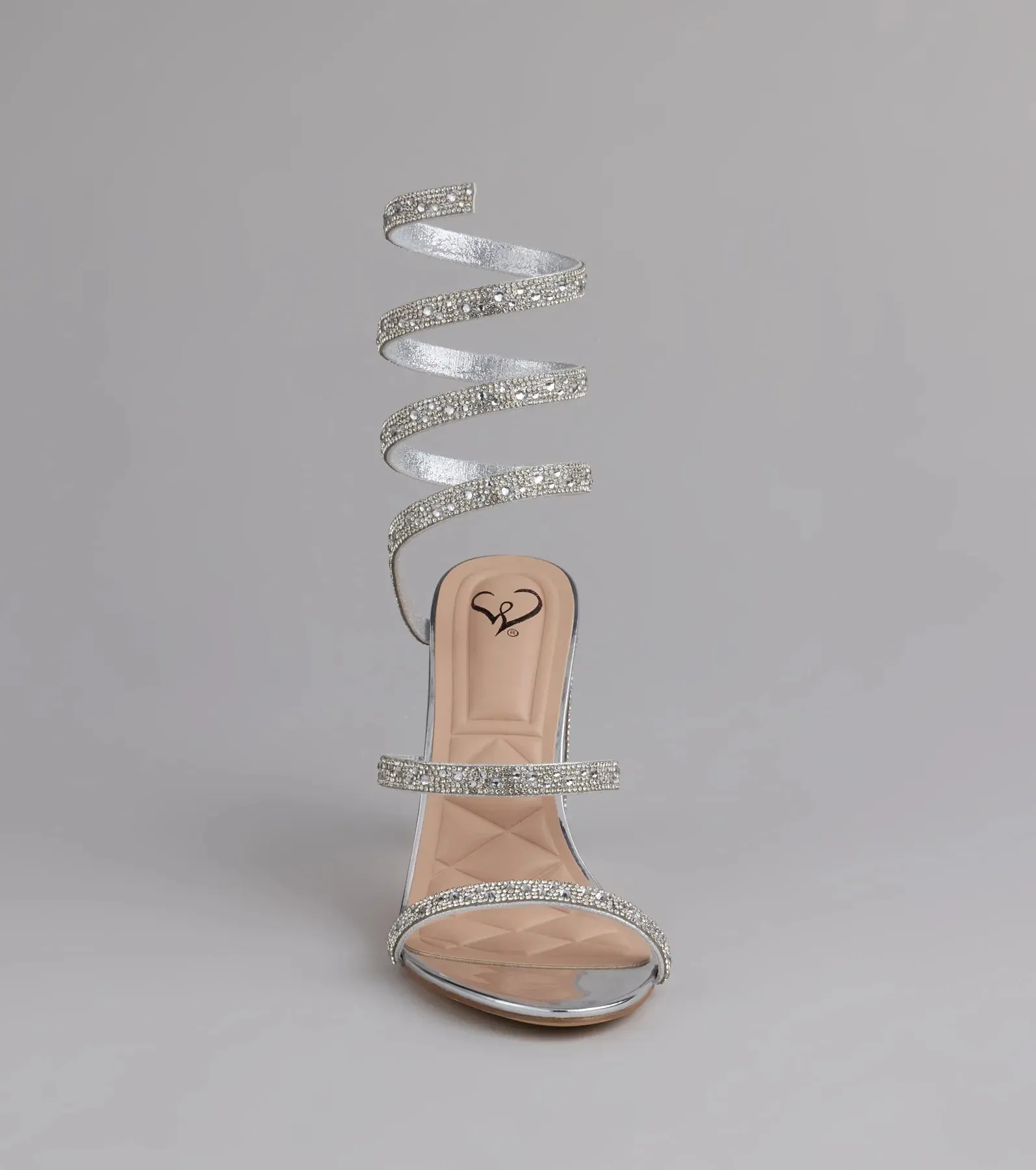 Feelin' Glam Rhinestone Spiral Strap Block Heels sold by Windsor product image thumbnail 3