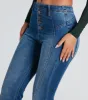 All Buttoned Up High-Rise Flare Denim Jeans sold by Windsor
