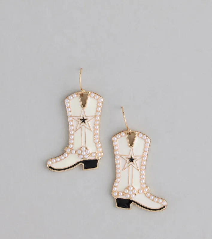 Yeehaw Energy Cowboy Boot Earrings sold by Windsor