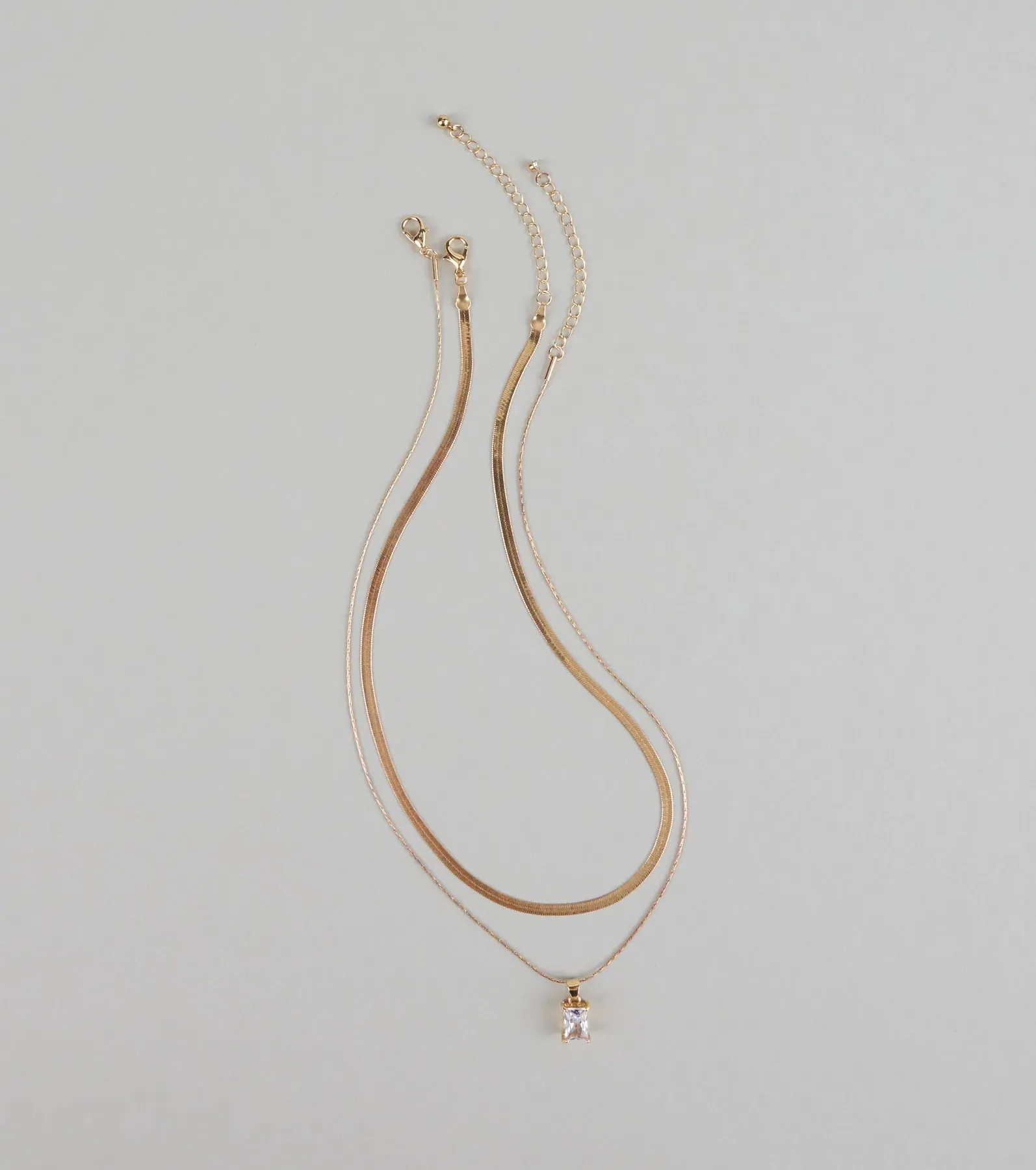 Glow Moment Layered Rhinestone Necklace sold by Windsor