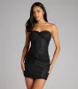 Sparkle Era Glitter Strapless Mini Dress sold by Windsor
