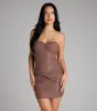 Sparkle Era Glitter Strapless Mini Dress sold by Windsor