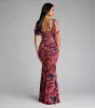Layla Floral Cold Shoulder Mermaid Formal Dress sold by Windsor