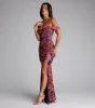 Layla Floral Cold Shoulder Mermaid Formal Dress sold by Windsor