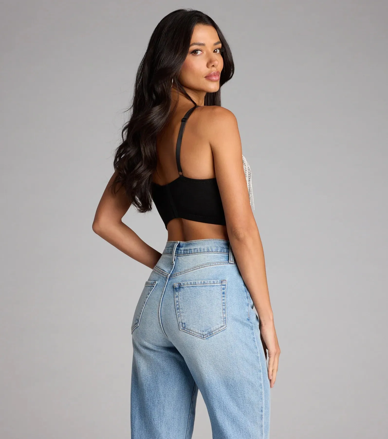 Drop the Sparkle Rhinestone Bustier sold by Windsor product image thumbnail 2