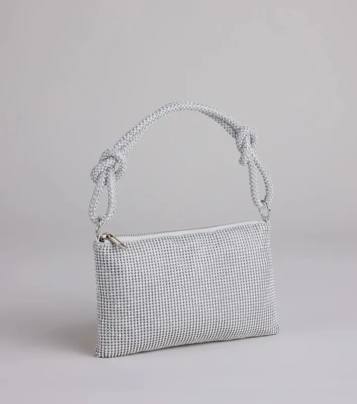 Glow Up Tonight Rhinestone Shoulder Bag sold by Windsor