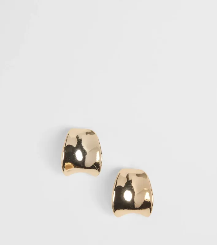 Vibe With Me Curved Half Hoop Earrings sold by Windsor