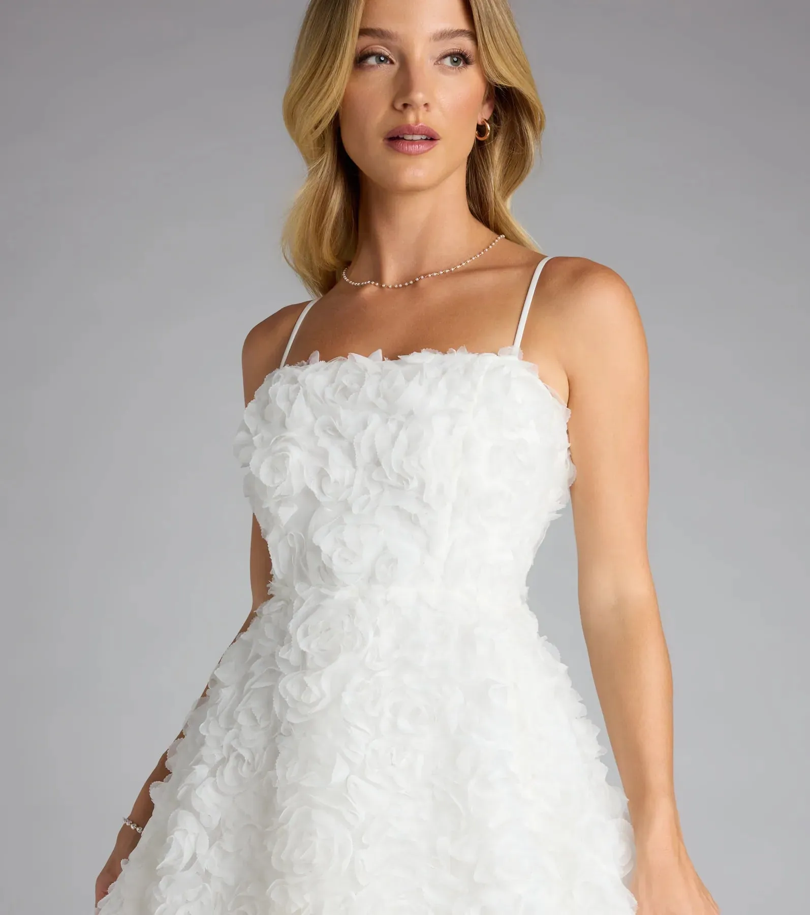 Hallie Rosette Lace-Up Skater Dress sold by Windsor product image thumbnail 4