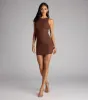 Lowkey Head Turner Open Back Mini Dress sold by Windsor