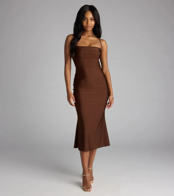 Love Story Loading Lace-Up Midi Dress sold by Windsor