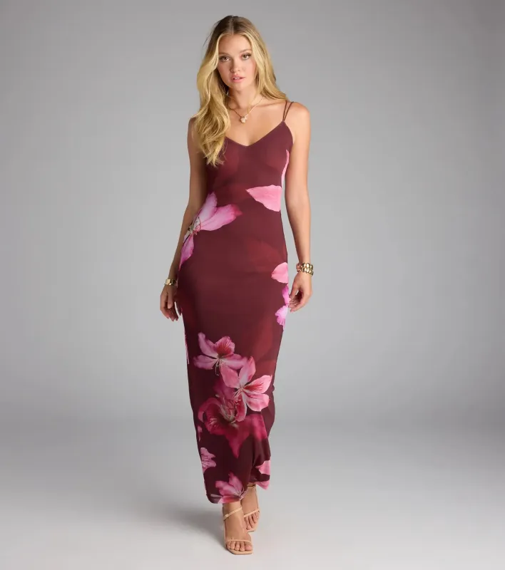 Vacay Dream Floral Strappy Maxi Dress sold by Windsor