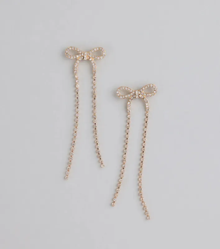 Flirt Mode On Bow Drop Earrings sold by Windsor