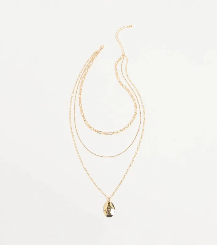 Charmed Trio Layered Pendant Necklace sold by Windsor