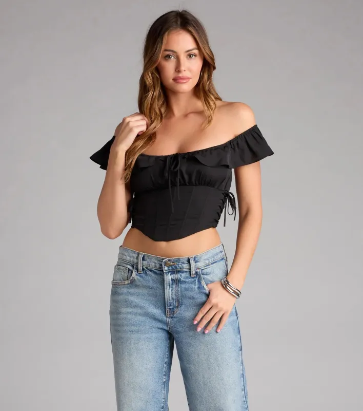 Drama Queen Energy Chiffon Corset Top sold by Windsor
