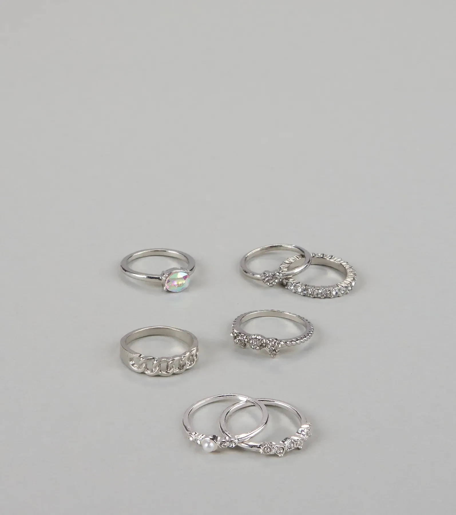 Shine On Repeat Rhinestone Ring Pack sold by Windsor