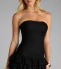 Ruffle Repeat Lace Tube Mini Dress sold by Windsor