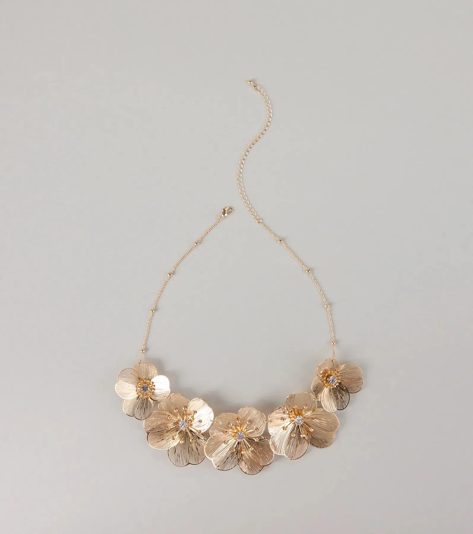 Bloom Boldly Rhinestone Flower Necklace sold by Windsor