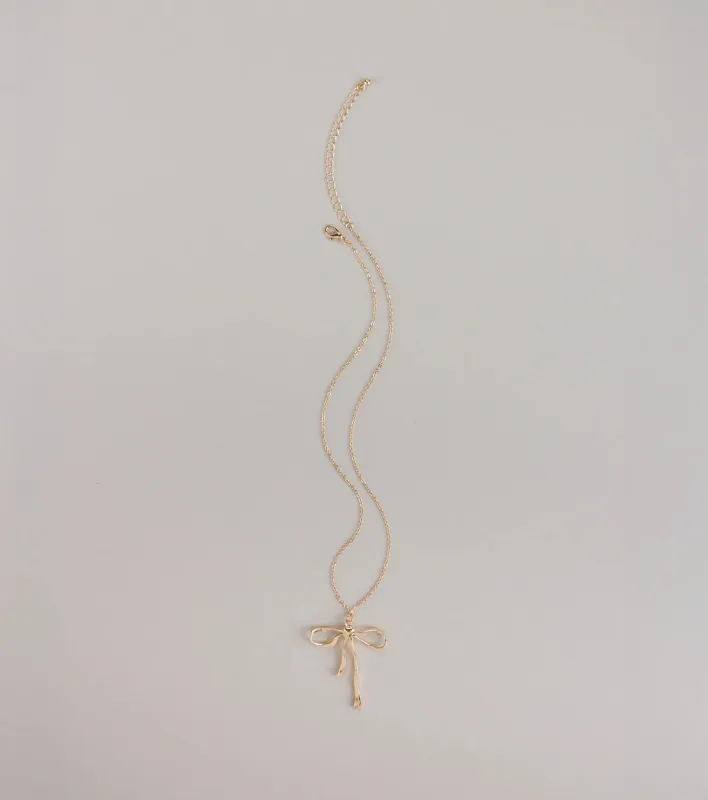Put a Bow on It Chain Necklace sold by Windsor