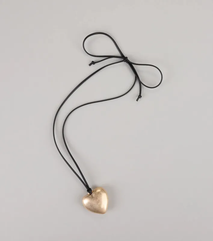 Keep It Cute Heart Cord Necklace sold by Windsor