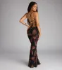 Bloom With Grace Lace-Up Maxi Dress sold by Windsor