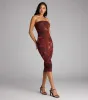 Chic Glimpse Floral Tube Midi Dress sold by Windsor