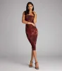 Chic Glimpse Floral Tube Midi Dress sold by Windsor