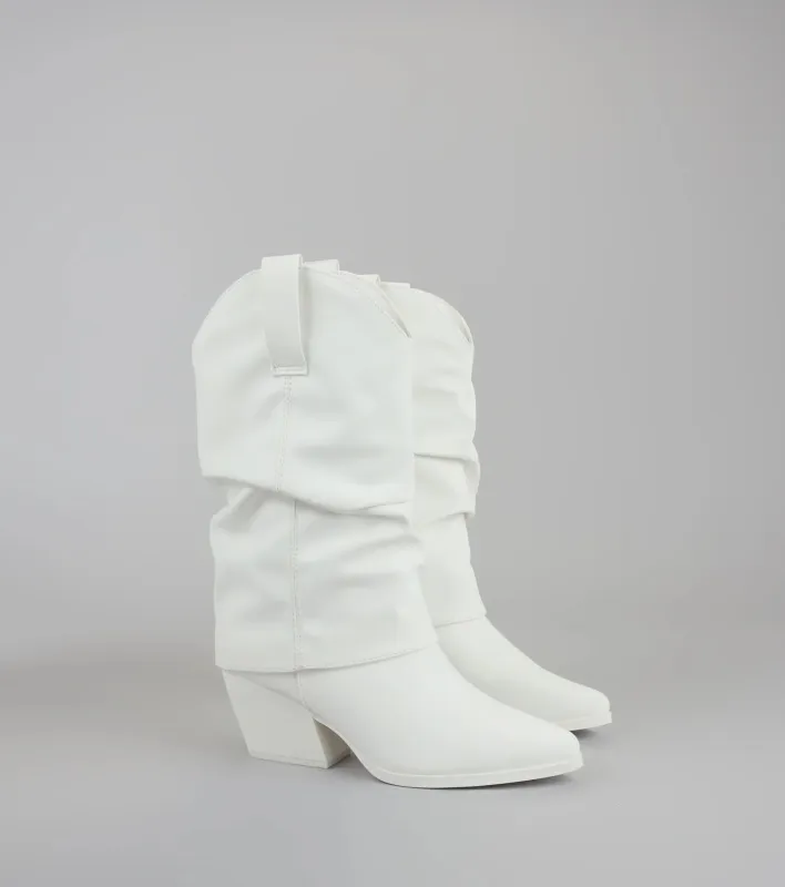 Cowgirl Off Duty Fold Over Western Boots sold by Windsor