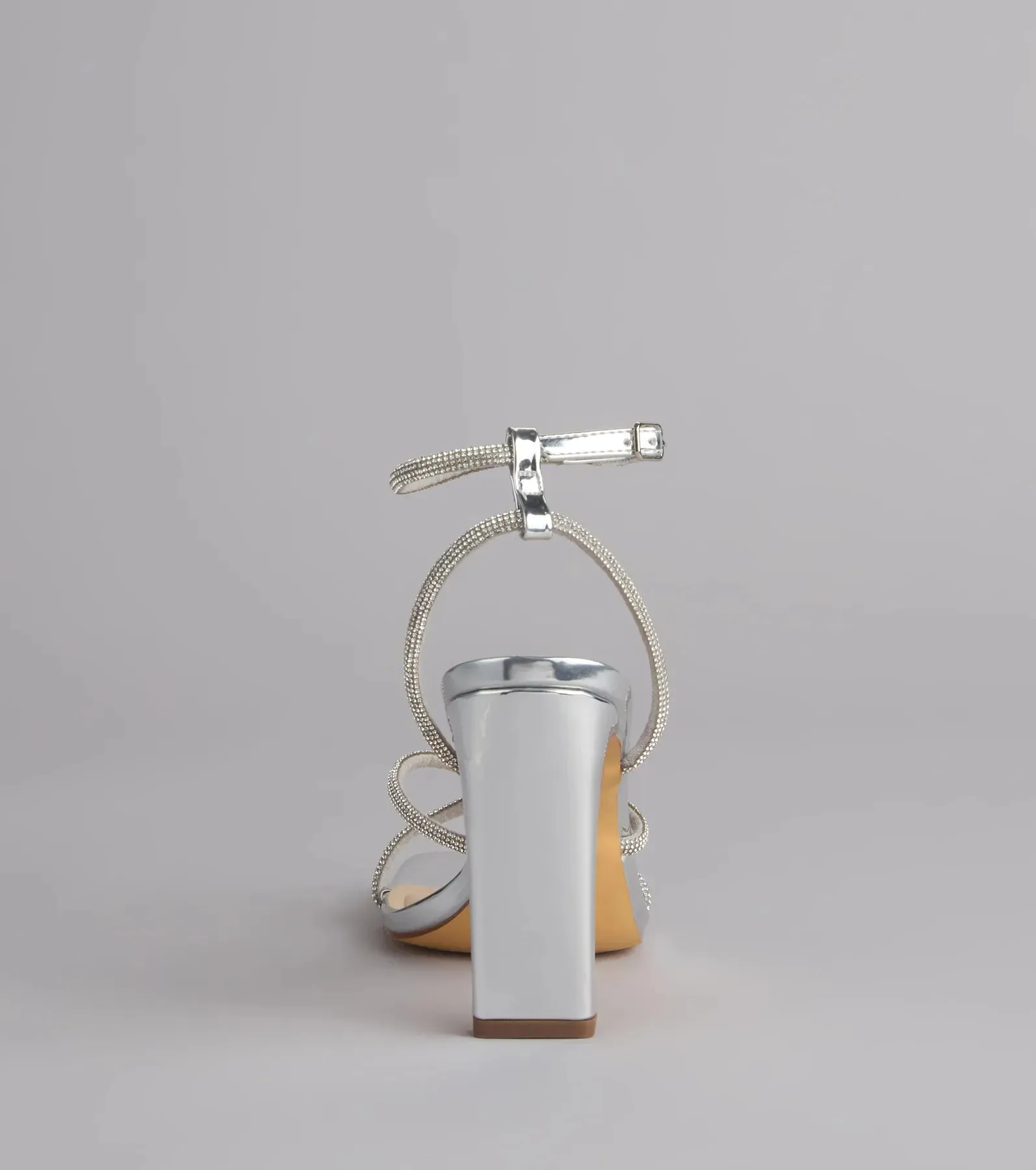 VIP Only Rhinestone Metallic Block Heels sold by Windsor product image thumbnail 4