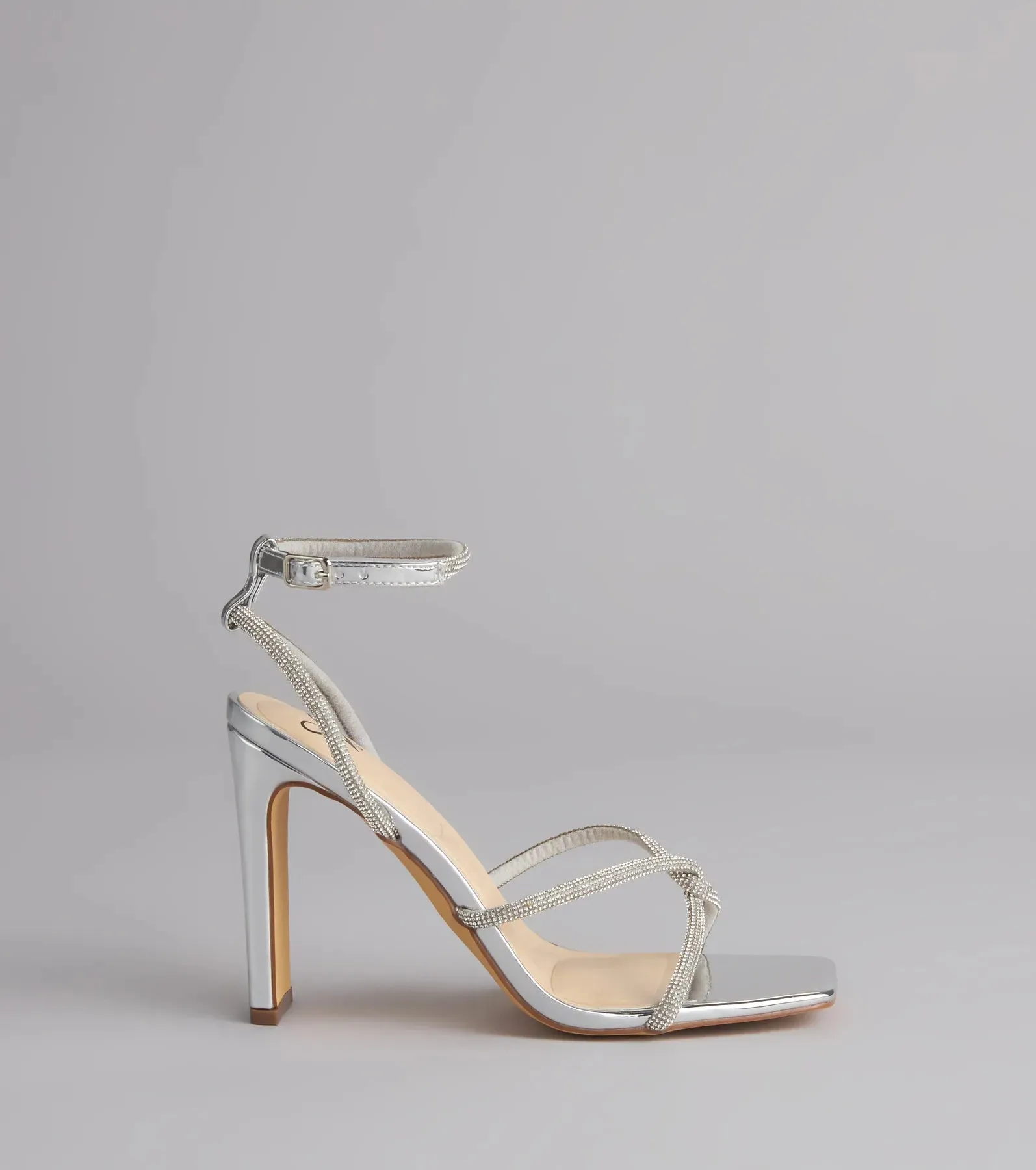 VIP Only Rhinestone Metallic Block Heels sold by Windsor product image thumbnail 2