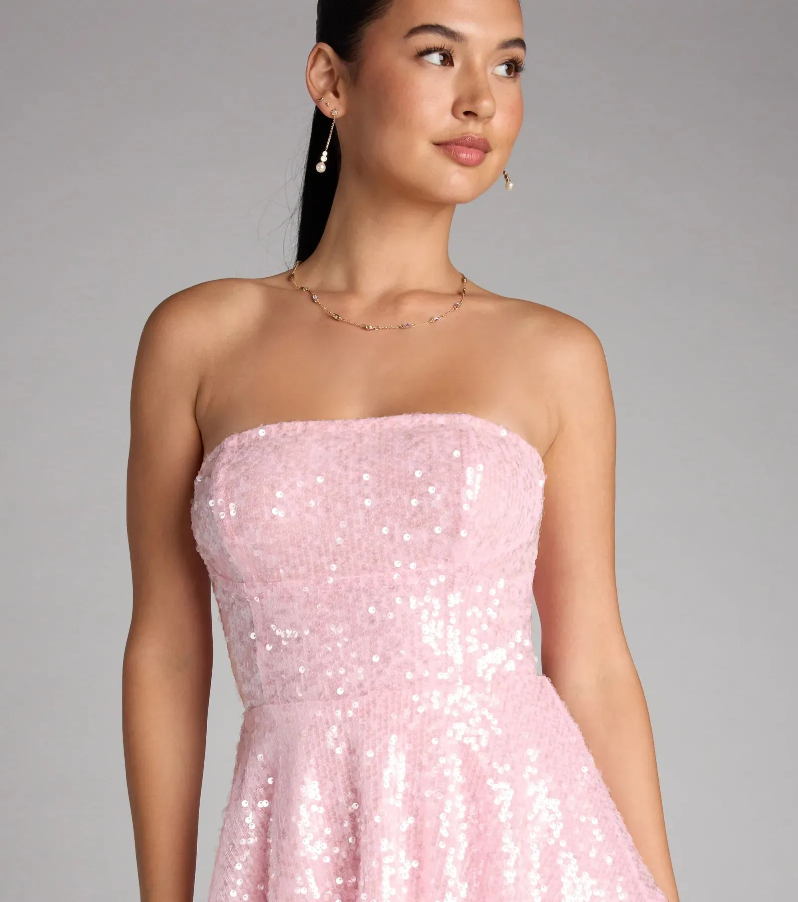 Twirl Queen Vibes Sequin Skater Dress sold by Windsor product image thumbnail 4