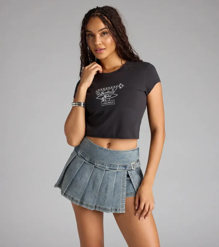Heartbreak Hotel Graphic Crop Top sold by Windsor