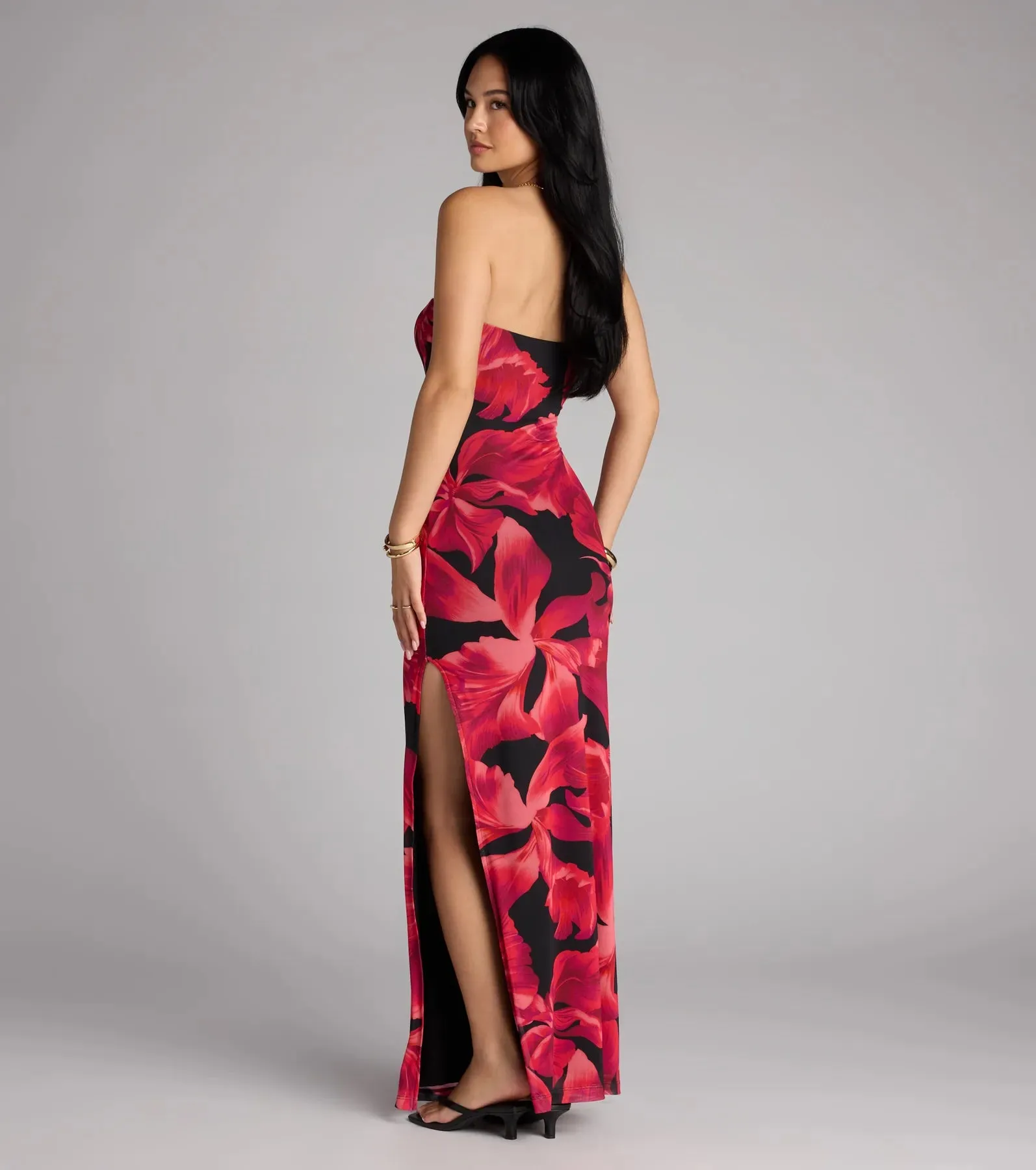 Own The Moment Tube Floral Maxi Dress sold by Windsor product image thumbnail 2