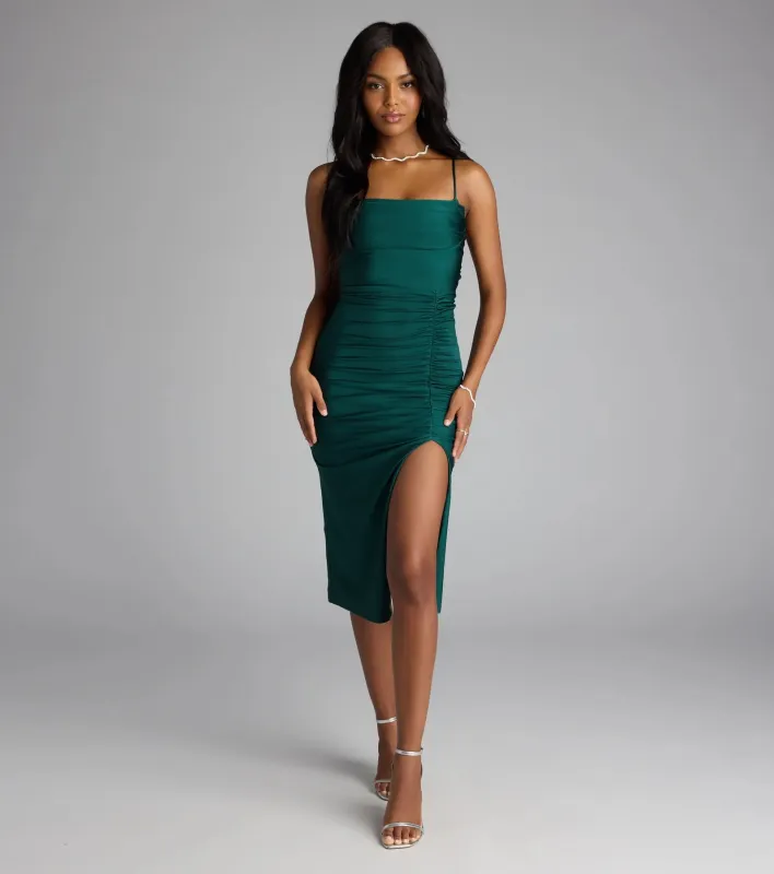 Mayven Lace-Up Midi Formal Dress sold by Windsor