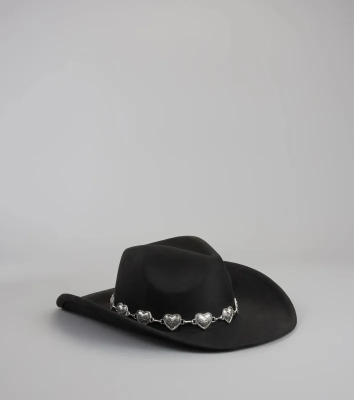Cowgirl Crush Heart Chain Cowboy Hat sold by Windsor