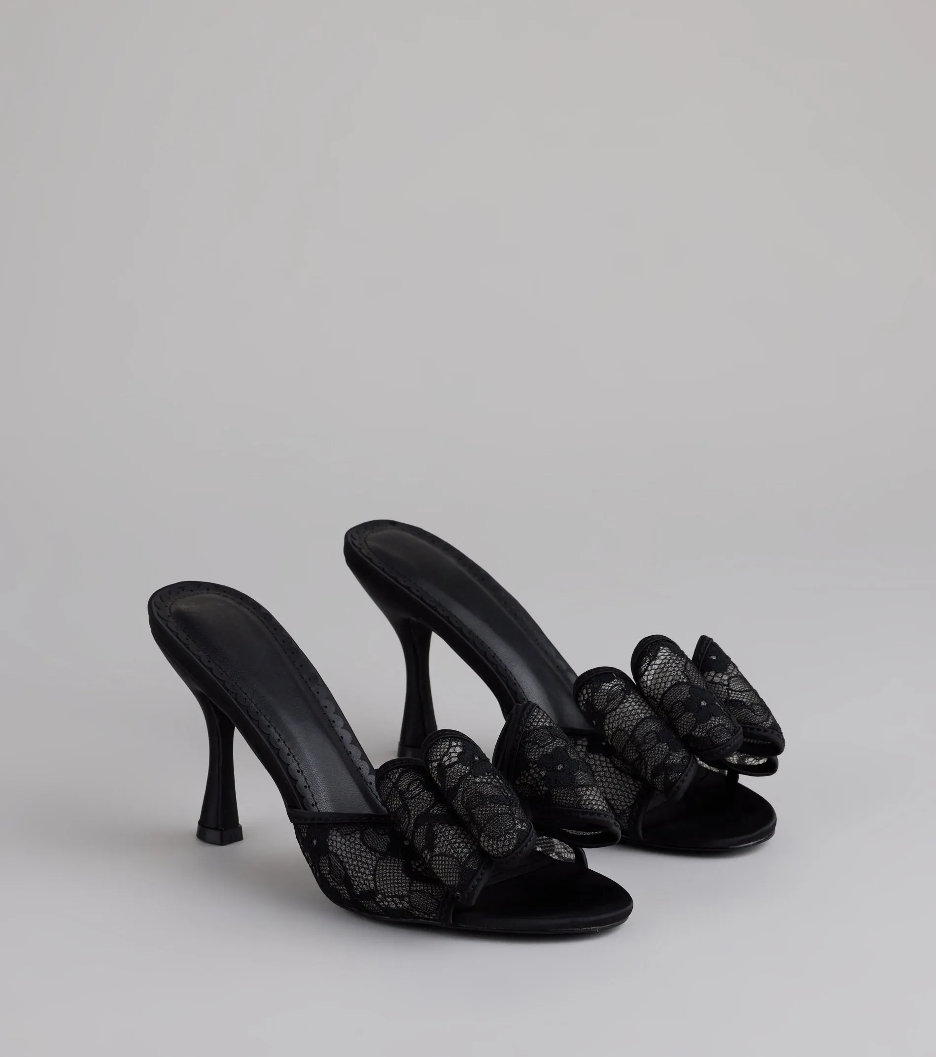 Flirt Alert Lace Bow Stilettos sold by Windsor