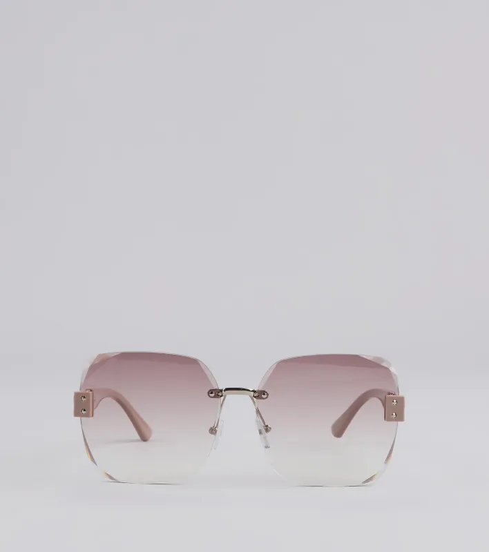 Out Of Office Gradient Oversized Sunglasses sold by Windsor