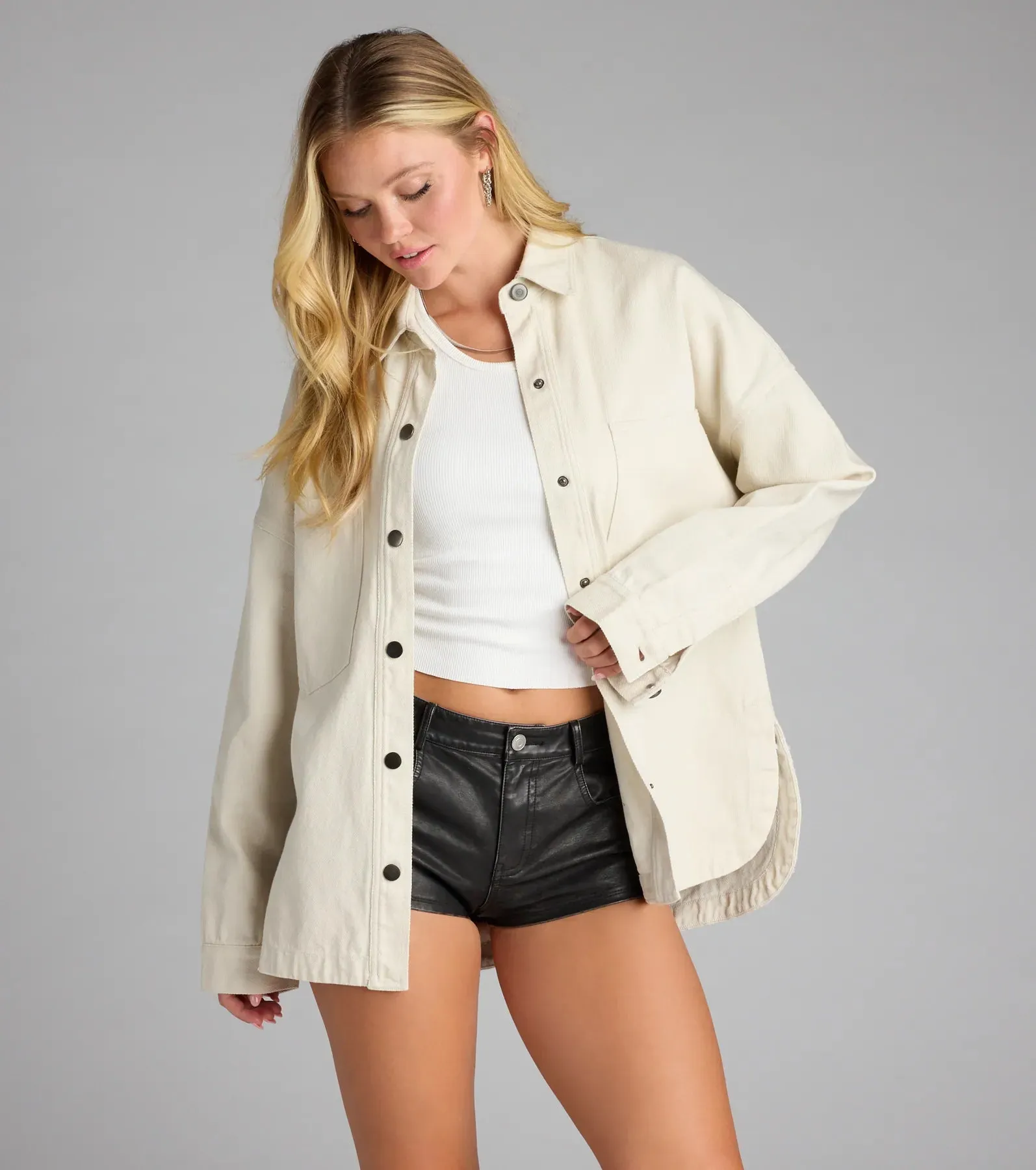 Uptown Chill Oversized Shacket sold by Windsor product image thumbnail 3