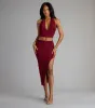 Go With The Vibe Slit Midi Skirt sold by Windsor